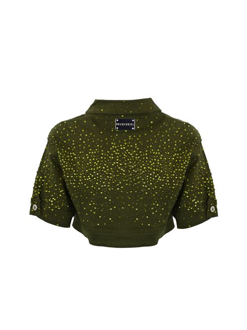 Giubbino in drill con strass NO SECRETS | 251NS001ALGANORI